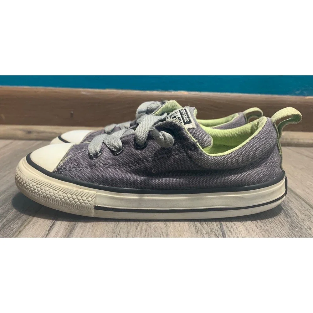 Converse Chuck Taylor All Star Toddler's Size 9 Low Tops Grey/Green Sneakers
